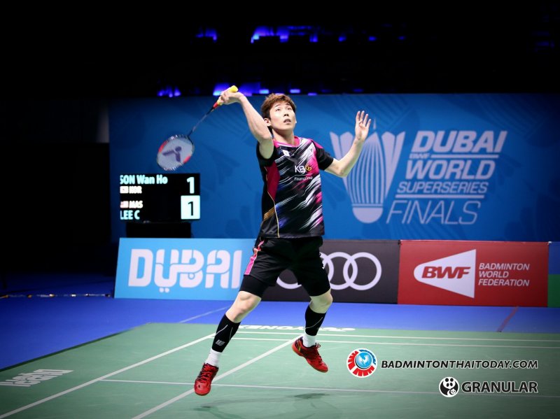 Son Wan Ho @ Dubai World Superseries Final 2016 รูปภาพกีฬาแบดมินตัน